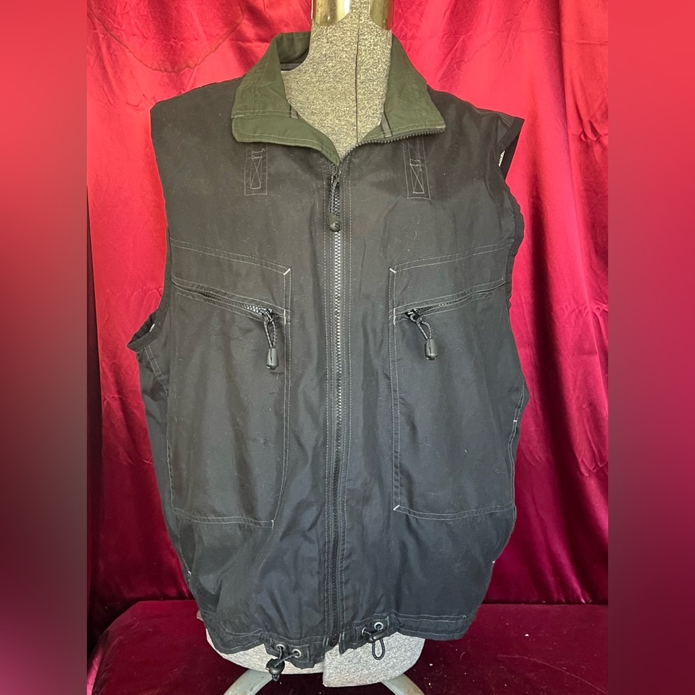 GAP Men's Black Zip-Up Utility Vest